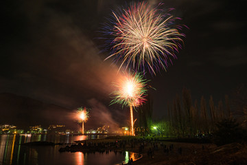 河口湖冬花火2017