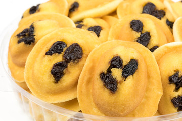 Egg cake, delicious dessert on white background,Thai dessert