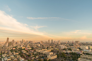 City on the top view