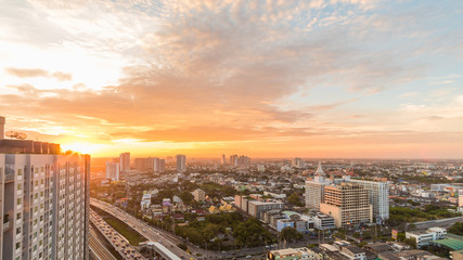 Obraz premium Widok z góry na miasto