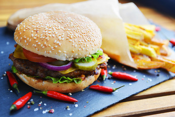 Tasty hamburger
