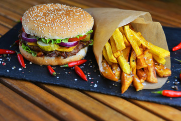Tasty hamburger