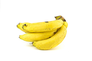 Cavendish bananas isolated on white background