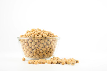 soy beans on white background