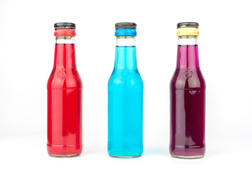 Color bottles isolated on white