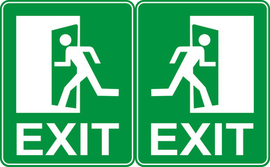 Emergency exit vector sign