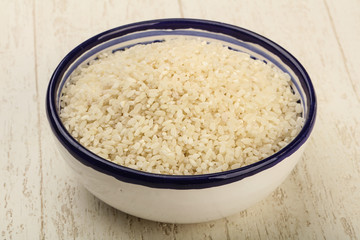 Raw rice heap