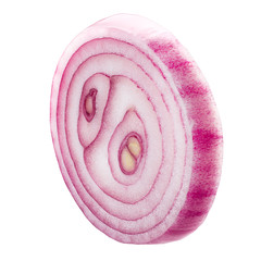 Red purple onion slice, paths