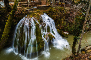 beautiful waterfall in Romania. waterfall Bigar