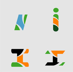 Abstract icon based on the letter i
