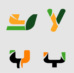 Letter y logo icon design template elements set
