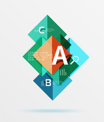 Square geometric abstract background