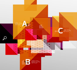 Colorful triangles and squares