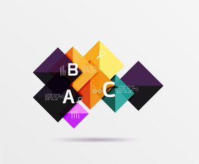 Square geometric abstract background