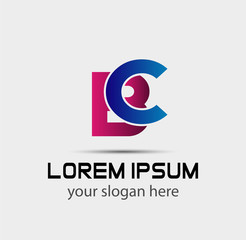 Obraz premium Elegant alphabet B and C letter logo. BC Vector illustration 