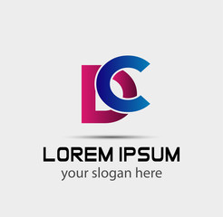 Letter D and C logo vector, dc logo
