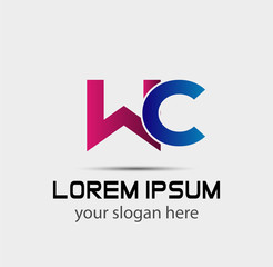 WC company linked letter logo
