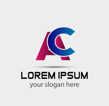 AC company group linked letter logo
