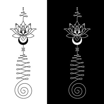The Unalome is originally a hindu symbol that graphically recalls Shiva&acute;s third eye and it represents wisdom and the path to perfection.