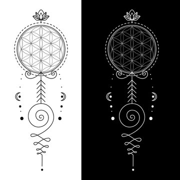 The Unalome is originally a hindu symbol that graphically recalls Shiva&acute;s third eye and it represents wisdom and the path to perfection.