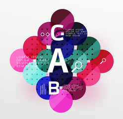Fototapeta premium Vector circle bubbles modern geometric background
