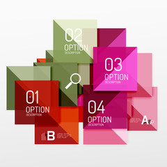 Modern square composition, abstract banner