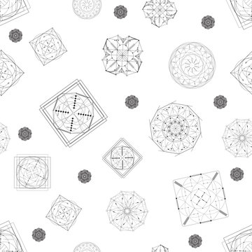 sacred geometry seamless pattern
