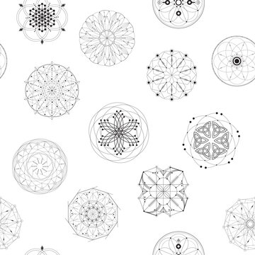 sacred geometry seamless pattern