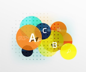 Vector circle bubbles modern geometric background