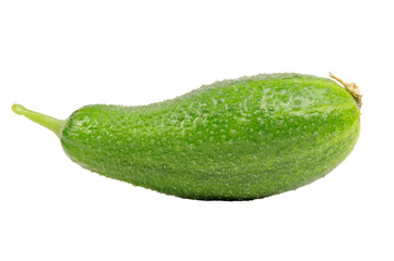 Green Cucumber Isolated on White