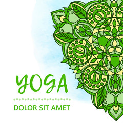 Vintage template design vector illustration of international yoga day