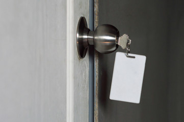 Key knobs doors with the key slot.