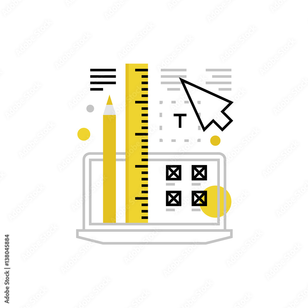 Poster digital graphics monoflat icon.