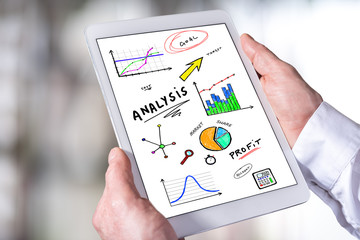 Analysis concept on a tablet