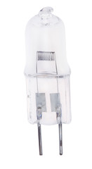 electronic lamp with two electrodes isolated on white