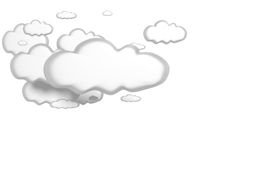 Clouds in the sky, 3d illustration