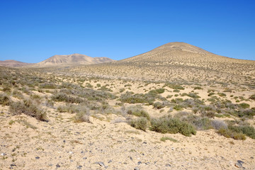 Sand hills on the Canary Island Fuerteventura, Spain.