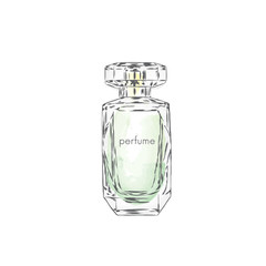 Perfume bottle vector. Trendy print. Fashion & Style.