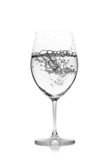 glass with water isolated on a white background.