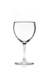 glass with water isolated on a white background.
