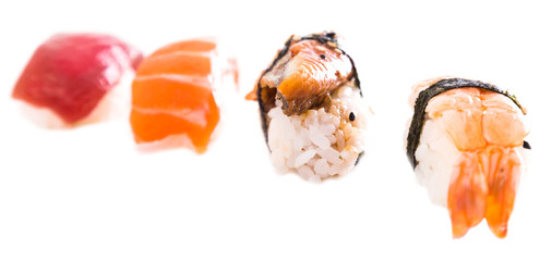 series of four kinds Nigirisushi