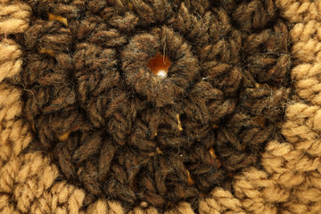 Knitted texture background close up