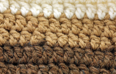 Knitted texture background close up