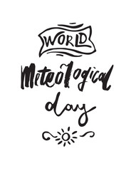 Greeting card of the World Meteorological Day