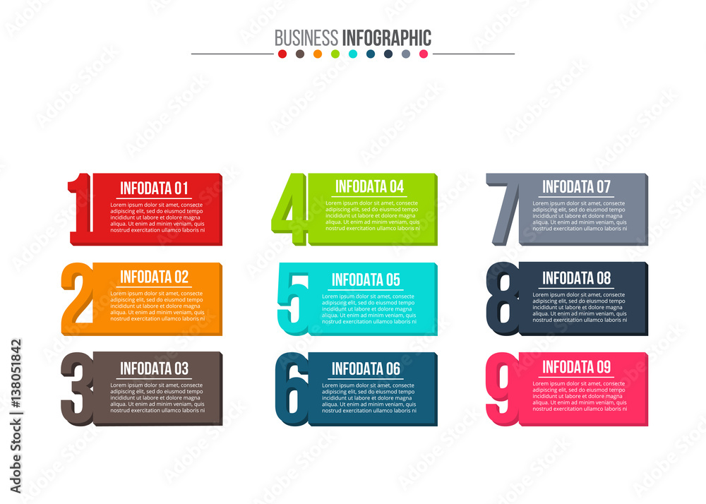 Poster abstract infographics number options template.