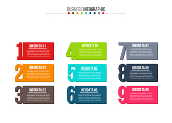 Abstract infographics number options template.