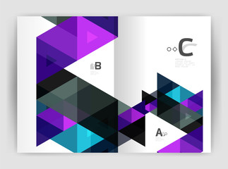 Modern business brochure or leaflet print cover template