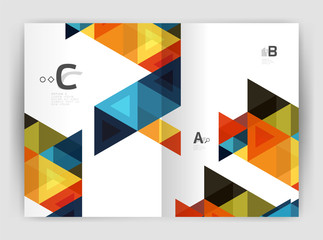 Vector triangle print template