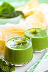 Spinach smoothie  with mint.