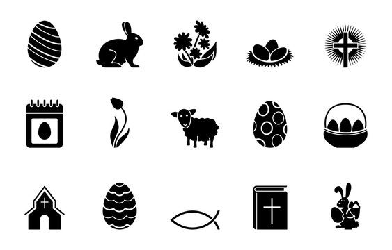 Ostern Iconset - Schwarz